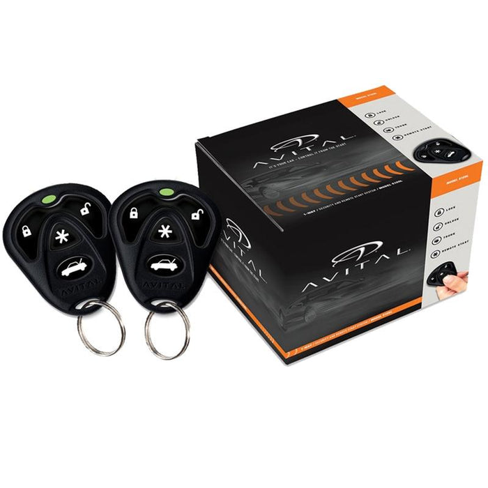Avital 5105L 1 Way Car Security Alarm Remote Start System with D2D