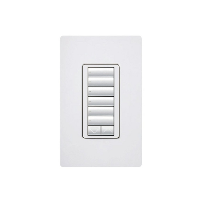 Lutron RRD-HN6BRL-WH RadioRA seeTouch CL Hybrid Keypad, 6-Button with Raise-Lower, White
