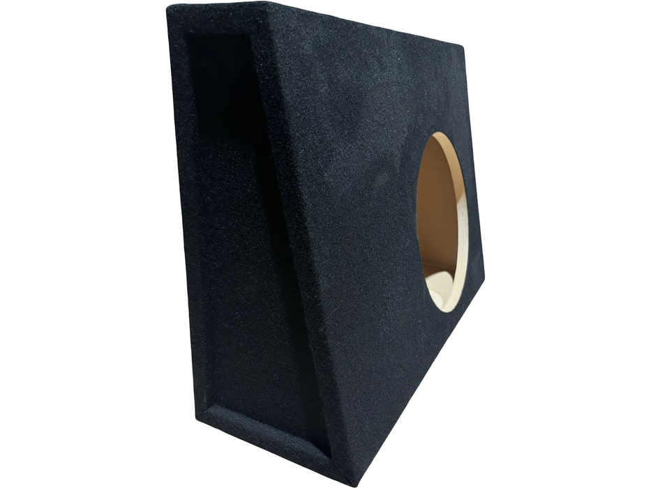 Single 12" Sealed Truck Subwoofer Enclosure Slim MDF Box Shallow Mount with 300g Carpet