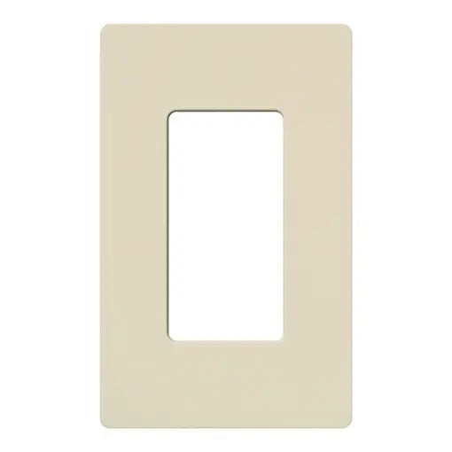 Lutron Claro Light Switch Cover Plate 1 Gang Wallplate Gloss Screwless Wall Plate Cover - Light Almond