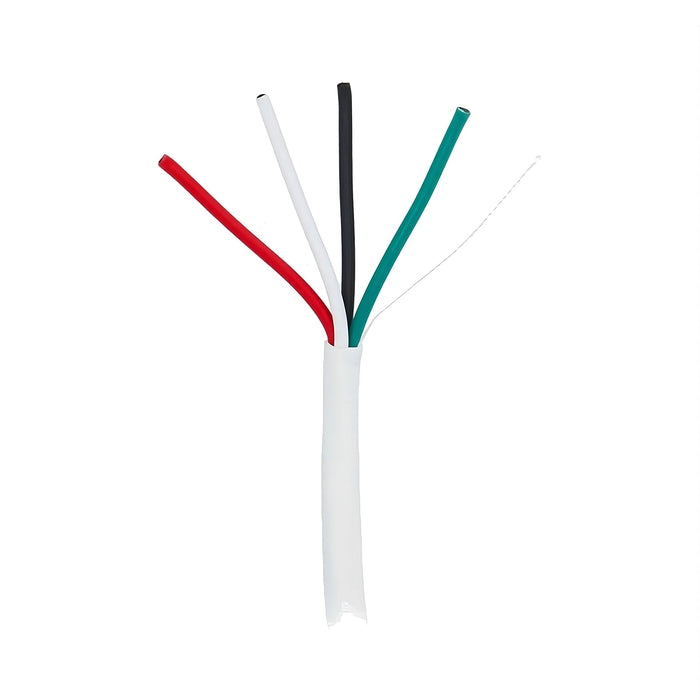 16 AWG 4 Conductor Speaker Wire ETL Listed Plenum Rated 65 Strands OFC - 500FT Pull Box, White