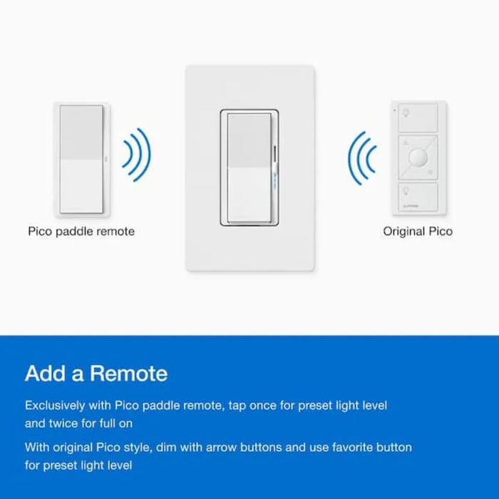 Lutron DVRF-6L-WH Diva Smart Dimmer Switch For Caseta Smart Lighting, White