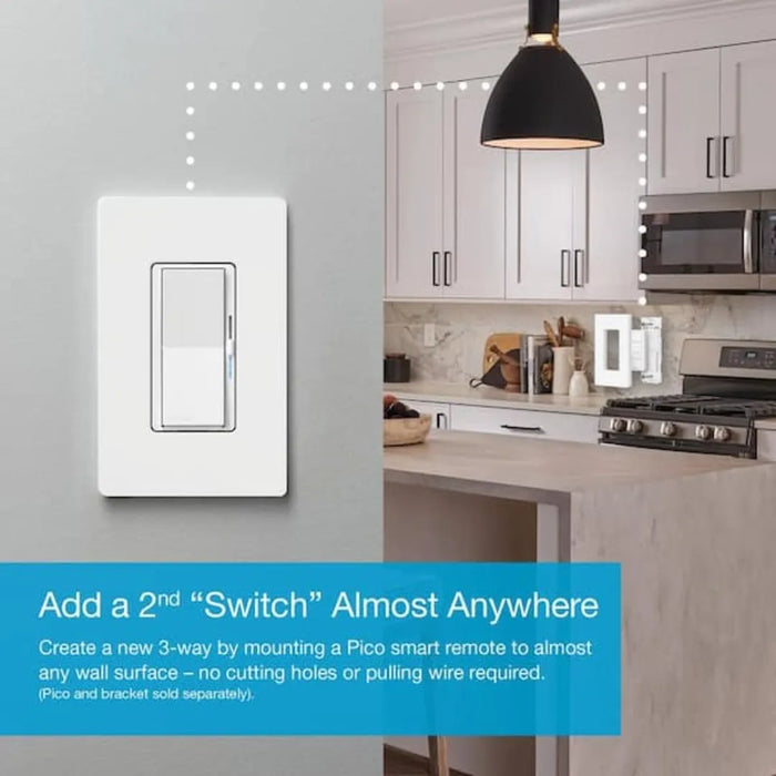 Lutron DVRF-6L-WH Diva Smart Dimmer Switch For Caseta Smart Lighting, White