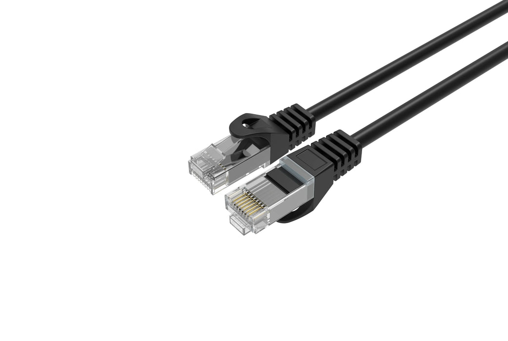 15ft Cat6 Slim Patch Cable 26AWG Bare Copper RJ-45 Ethernet Cable Blac ...
