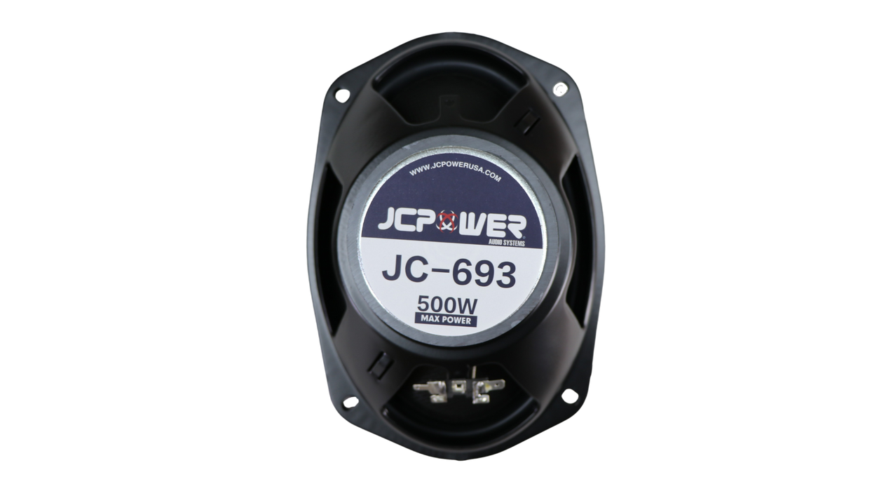 JCPower JC693 JC Series 6"x9" 500 Watts 3-Way 4 Ohms Full Range Car Audio Coaxial Speakers (Pair)