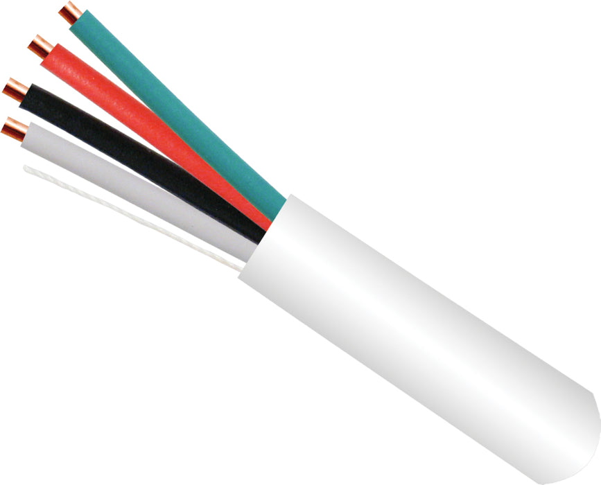 Vertical Cable 210-224SO/WH 1000ft 22 AWG 4 Conductor Unshielded Solid Copper Security Cable Pullbox - White