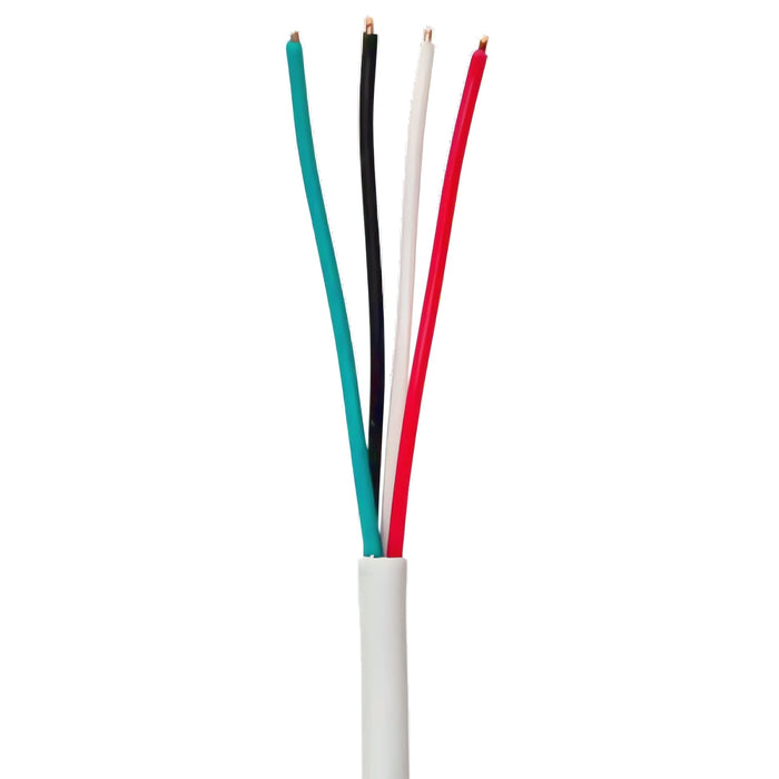 22 AWG 4 Conductor OFC ETL Listed Solid Bare Copper Wire CL2 CMR 500ft White