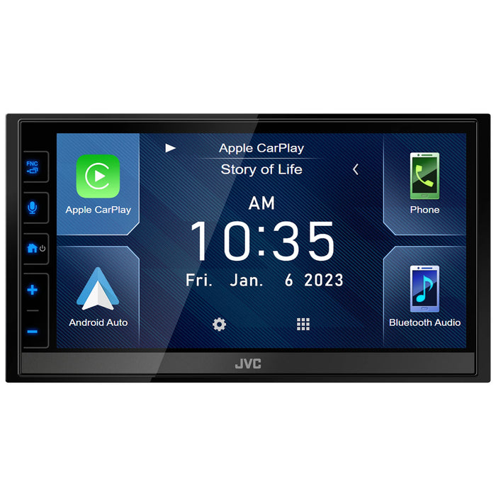 JVC KW-M785BW 6.8" Wireless Apple CarPlay & Android Auto Digital Media Receiver with Bluetooth and HDMI Input