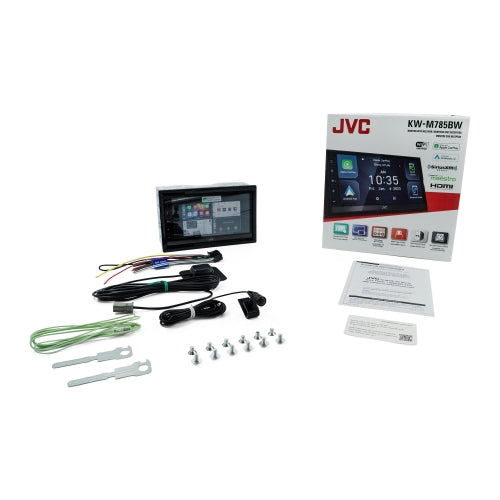 JVC KW-M785BW 6.8" Wireless Apple CarPlay & Android Auto Digital Media Receiver with Bluetooth and HDMI Input
