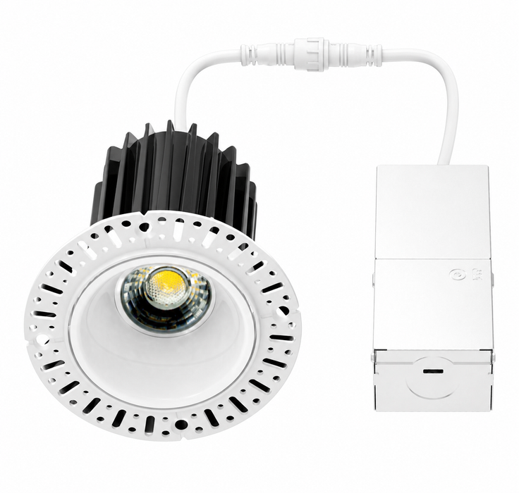 2" Trimless Round LED Recessed Downlight 5CCT Selectable, Anti-Glare, 90+ CRI, IC Rated, Dimmable