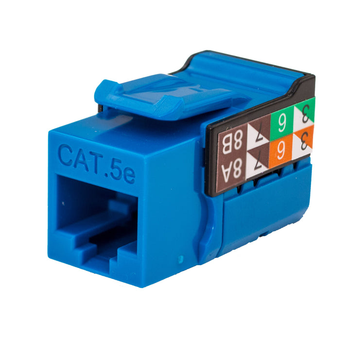 Vertical Cable 351-V2603/BL/25 CAT6 RJ45 Keystone Jack V-Max 351 Series Unshielded - Blue (25 pack)
