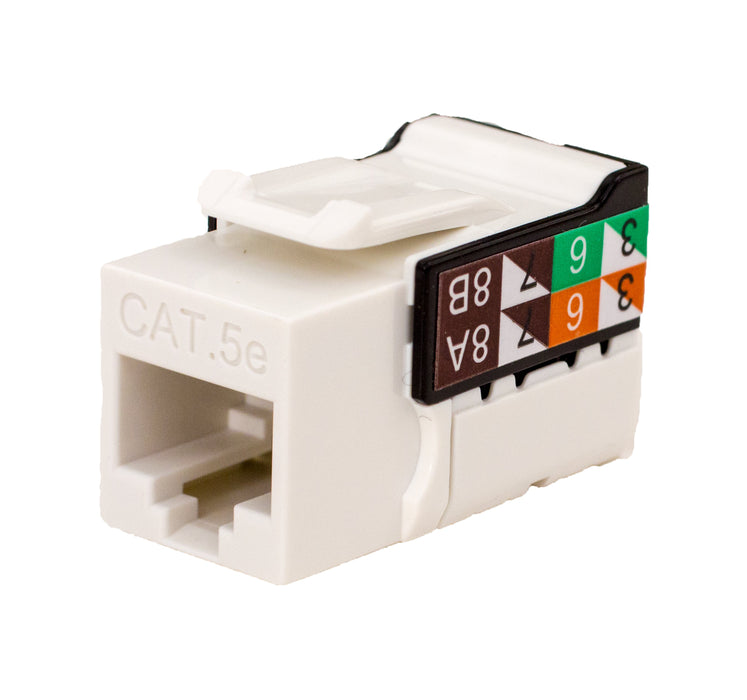 Vertical Cable 351-V2610/WH/25 CAT6 RJ45 Keystone Jack V-Max 351 Series Unshielded - White (25 pack)