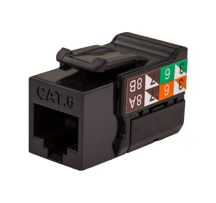 Vertical Cable 352-V2702/BK/25 CAT6 RJ45 Keystone Jack V-Max Series Unshielded - Black (25 pack)