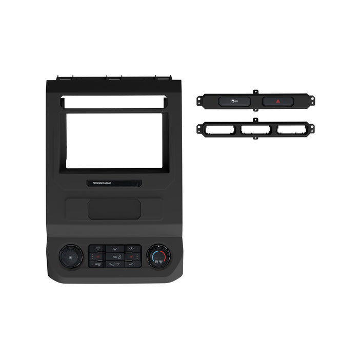 Metra 95-5869CH Double DIN Stereo Install Dash Kit for Select FORD F-SERIES TRUCKS (with single-zone climate controls) 2015-2022