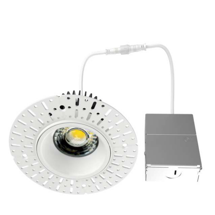 3" Trimless Round LED Recessed Downlight 5CCT Selectable, Anti-Glare, 90+ CRI, IC Rated, Dimmable