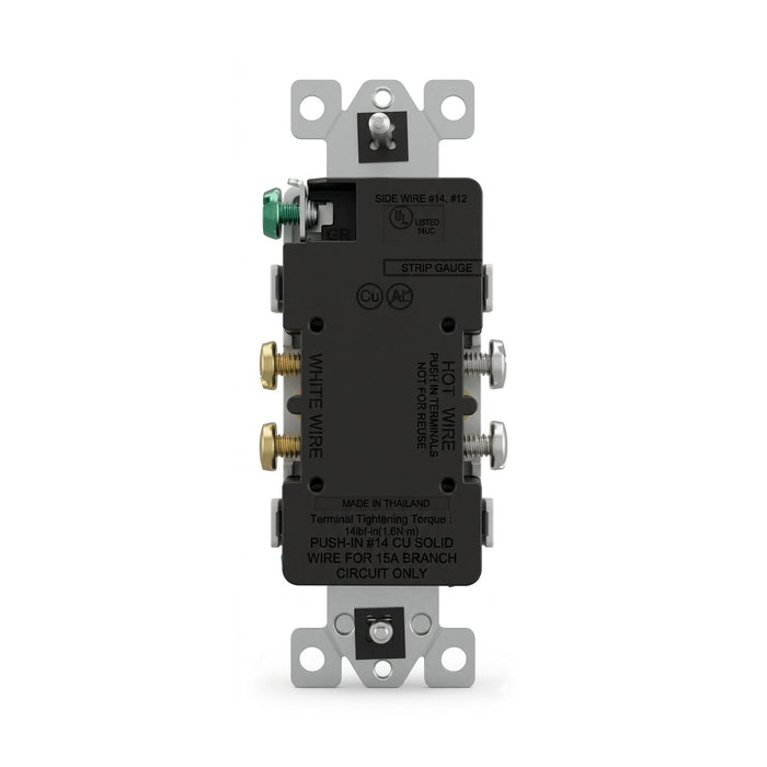 15 Amp Outlet 125V Tamper-Resistant Decorator Receptacle UL Listed Self-Grounding Wall Outlet - White (10 pack)