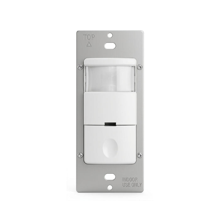 Motion Sensor Light Switch Single‑Pole PIR Occupancy and Vacancy 150-180° Coverage 30ft Range and Timer 120V - White