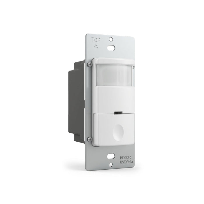 Motion Sensor Light Switch Single‑Pole PIR Occupancy and Vacancy 150-180° Coverage 30ft Range and Timer 120V - White