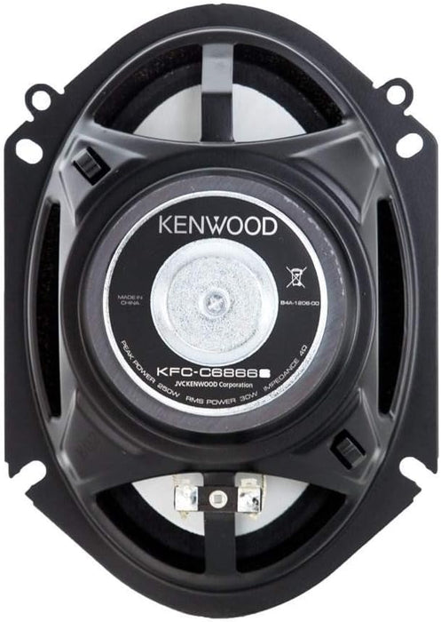 Kenwood KFC-C6866S 6"x 8" 2‑Way 250 Watt Car Stereo Speakers - Pair