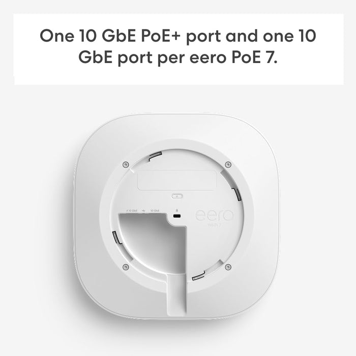 eero PoE 7 Tri‑Band Wi‑Fi 7 BE10800 Wireless AP/Router PoE+ Dual 10GbE Ceiling/Wall Mount