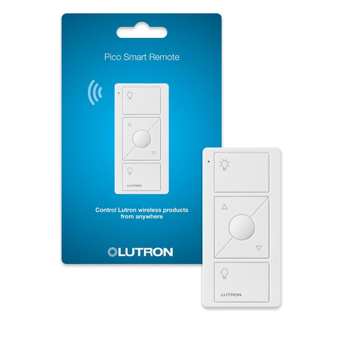 Lutron PJ2-3BRL-WH-L01R Pico 3-Button for Caseta Smart Dimmer Switch with Raise/Lower White Remote Control