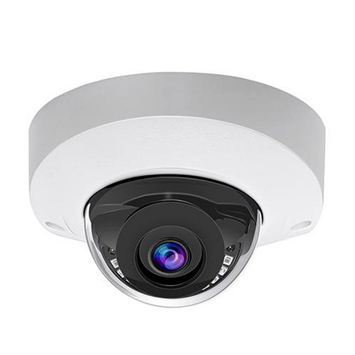 5MP Built in Microphone Mini Dome POE IP Camera 2.8mm Lens Human Vehicle Detection (White)