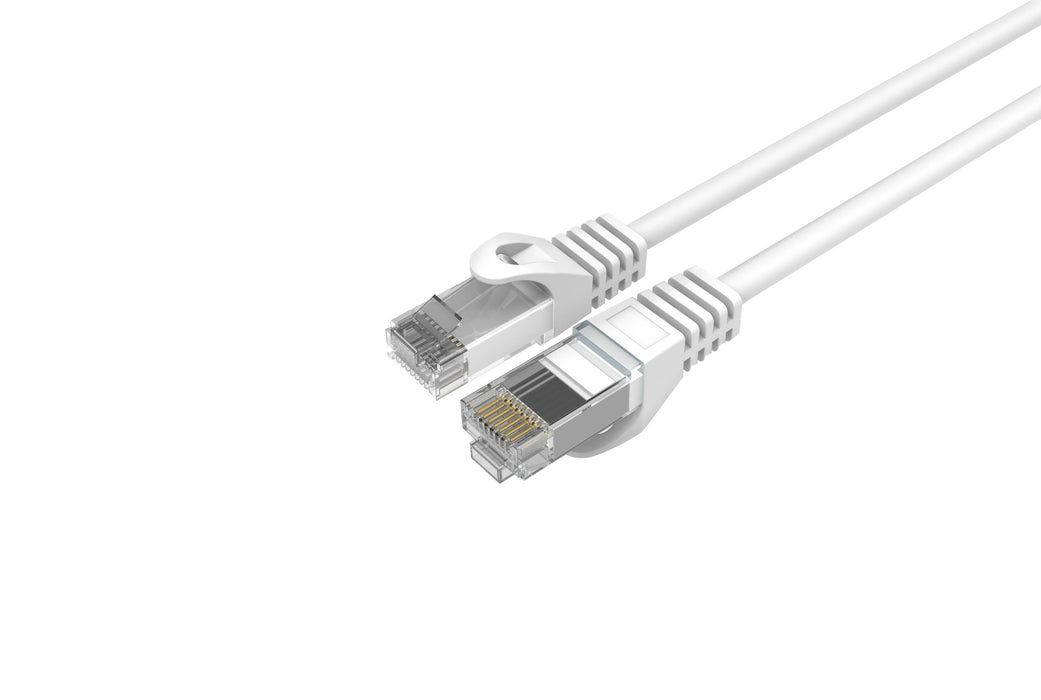 Cat6 Slim Patch Cable 26AWG Bare Copper RJ-45 Ethernet Cable 10ft - White