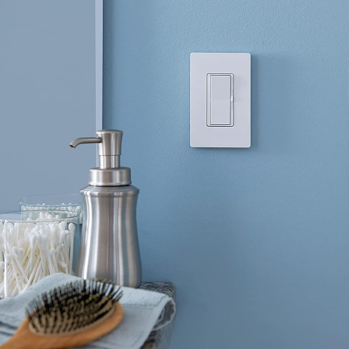 Lutron Claro Light Switch Cover Plate 1 Gang Wallplate Gloss Screwless Wall Plate Cover - Light Almond