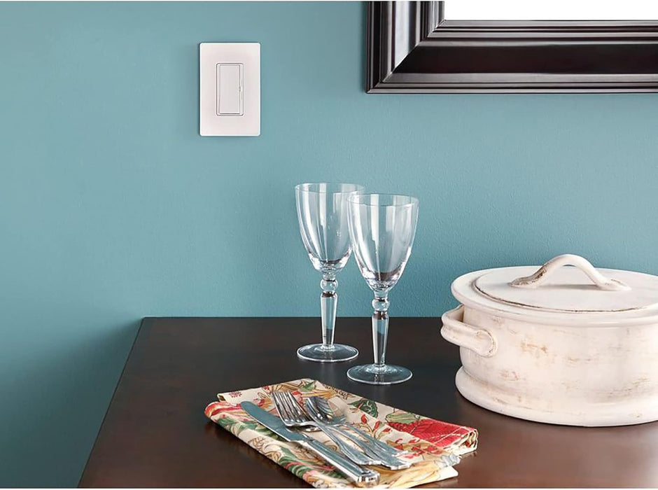 Lutron Claro Light Switch Cover Plate 1 Gang Wallplate Gloss Screwless Wall Plate Cover - Light Almond