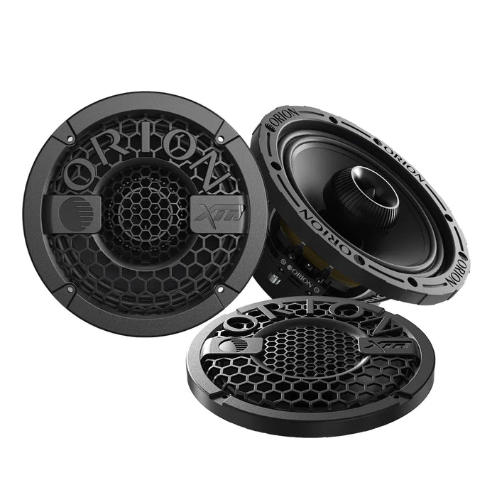 Orion XMT65.2 6.5” 350W RMS 2 Ohm Water-Resistant Midrange Coaxial Speakers W/ Grills (Pair)