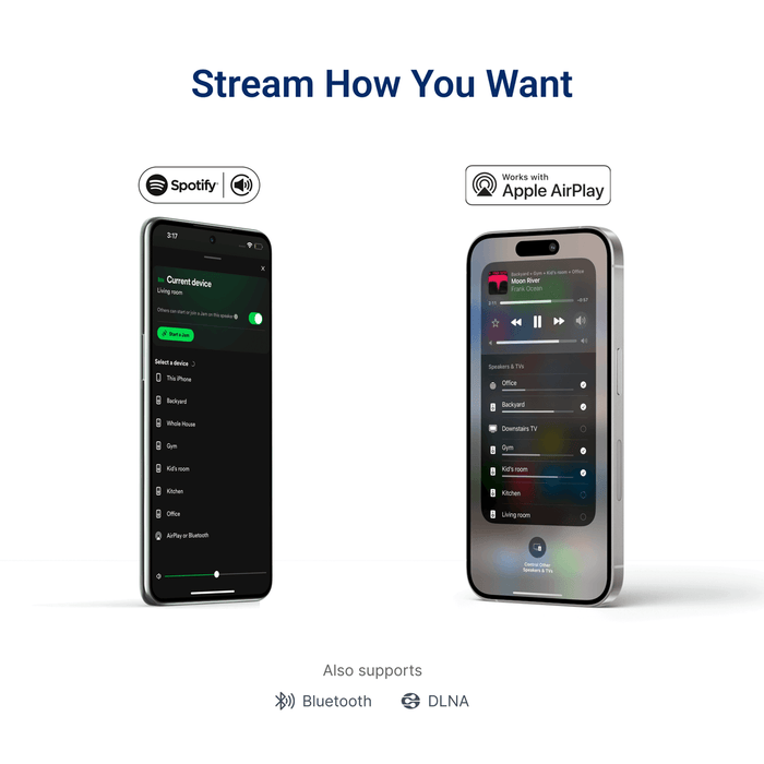 Juke Audio Juke-6 Audio Amplifier 6 Zone Wireless Audio System Compatible with Airplay 2, Bluetooth