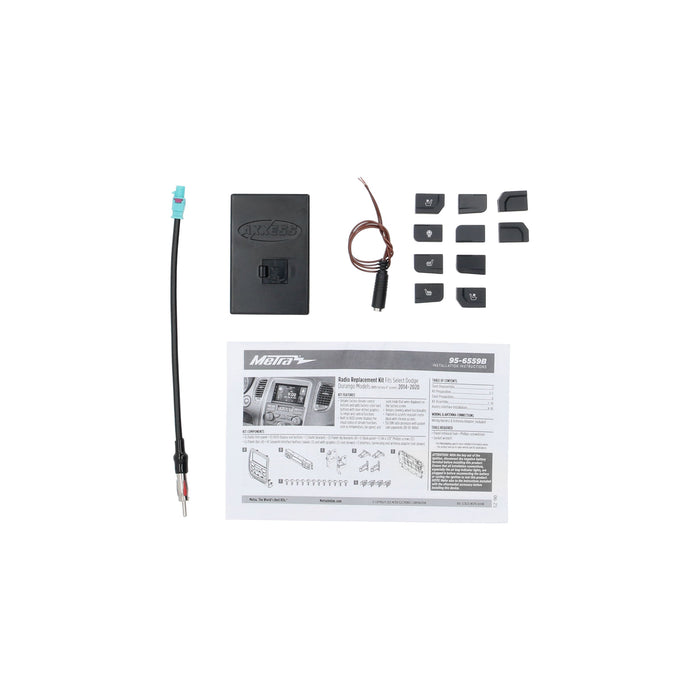 Metra 95-6559B Double DIN Stereo Install Dash Kit for Select DODGE DURANGO 2014-2020 Vehicles