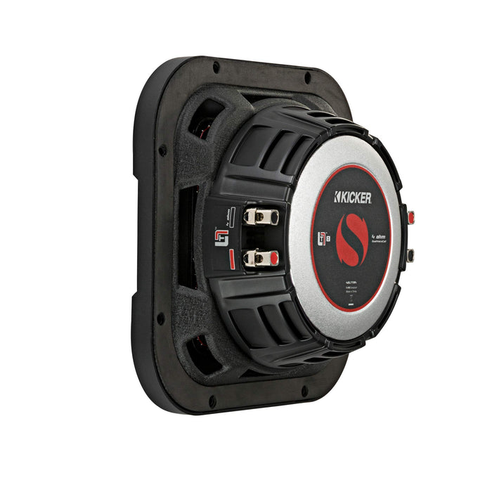Kicker 46L7T84 8" 700 Watt 4-Ohm DVC L7T Shallow Mount Car Subwoofer Solo-Baric Sub