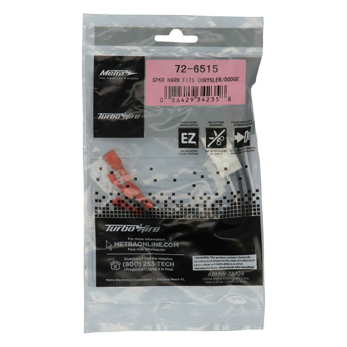 Metra 72-6515 Speaker Harness for Select Chrysler/Dodge Vehicles- Pair