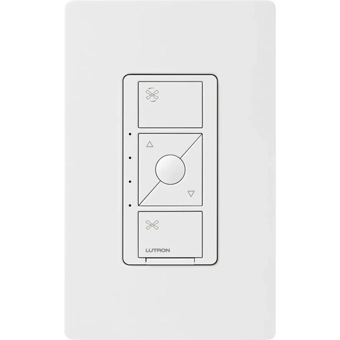 Lutron PD-FSQN-WH Caseta Wireless In-Wall Smart Fan 4-Speed Control Switch, 120V, White