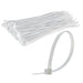 8", 40LB Capacity, UL Approved ZIP Cable Ties Made From 66 Nylon, Indoor/Outdoor, White (100-1000 Pack) The Wires Zone