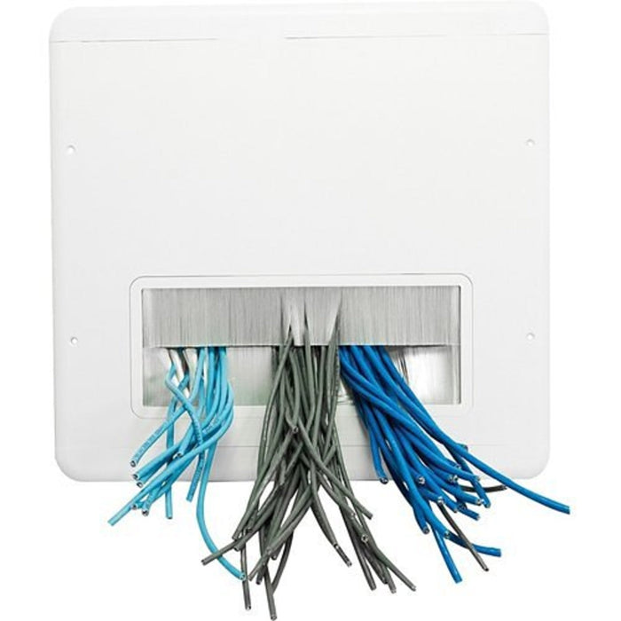 DataComm 80-1500-BR 15" Plastic Enclosures with Brush Cover - White