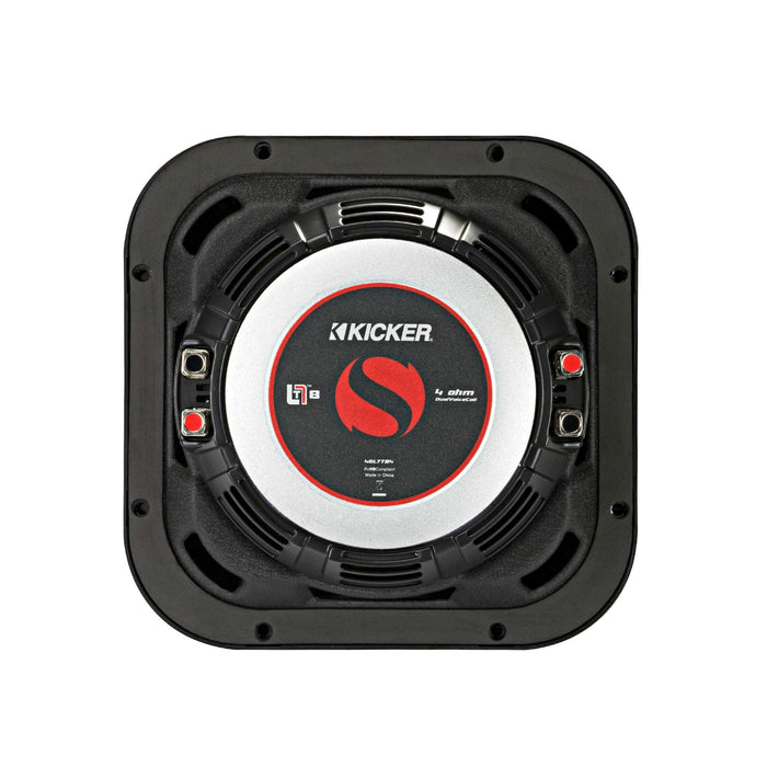 Kicker 46L7T84 8" 700 Watt 4-Ohm DVC L7T Shallow Mount Car Subwoofer Solo-Baric Sub