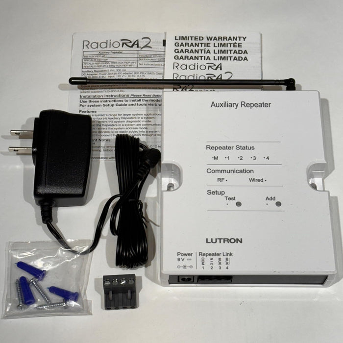 Lutron RR-AUX-REP-WH RadioRA 2 Auxiliary Repeater