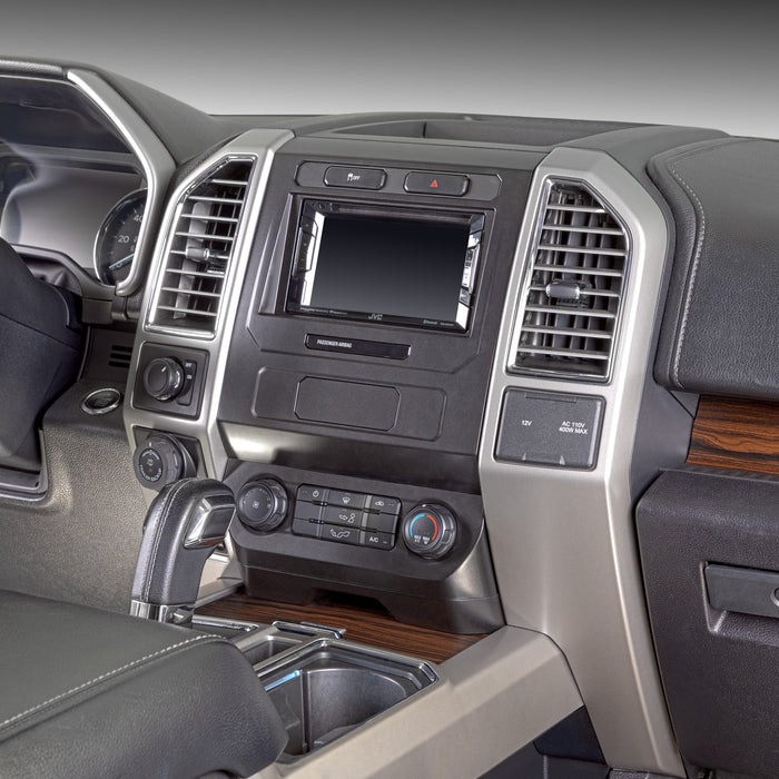 Metra 95-5869CH Double DIN Stereo Install Dash Kit for Select FORD F-SERIES TRUCKS (with single-zone climate controls) 2015-2022