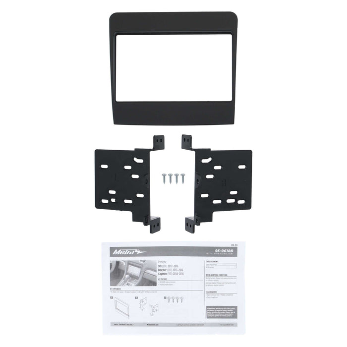 Metra 95-9618B Double DIN Installation Kit for Select Porsche 911 2012-2016 Boxster Cayman 2013-2016