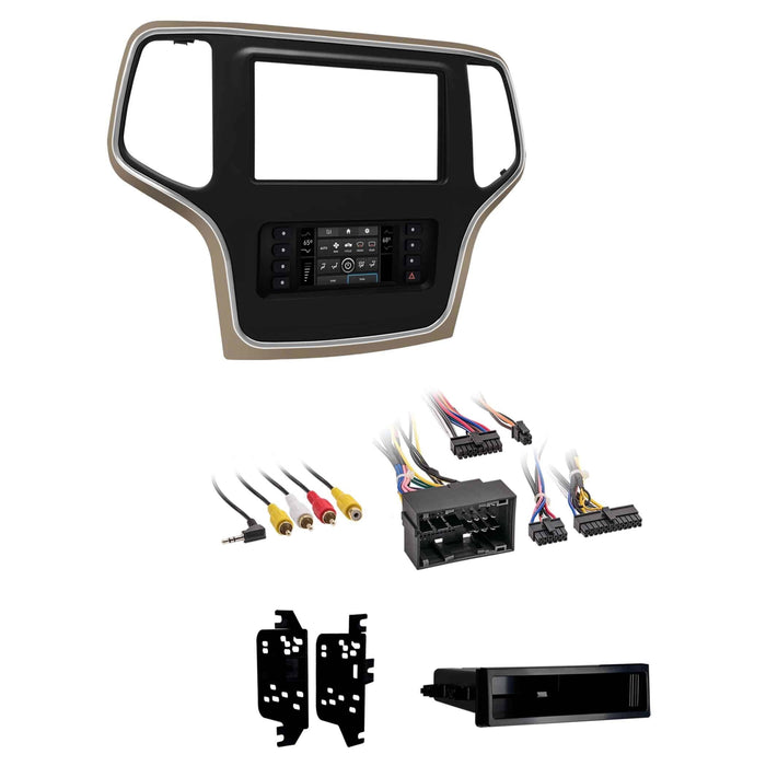 Metra 99-6536BZ Single or Double DIN Dash Kit for select 2014-2021 Jeep Grand Cherokee (Bronze)