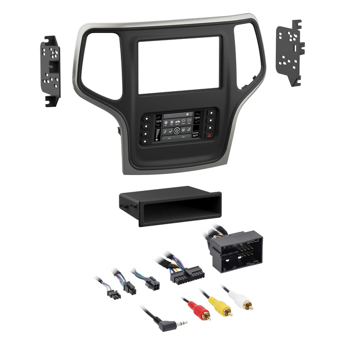 Metra 99-6536S 1-2DIN Dash Kit Jeep Grand Cherokee'14-up(Silver Trim)