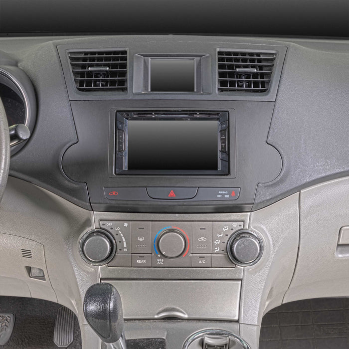 Metra 99-8274B Single or Double DIN Dash Kit for Toyota Highlander 08-12 with Nav Black