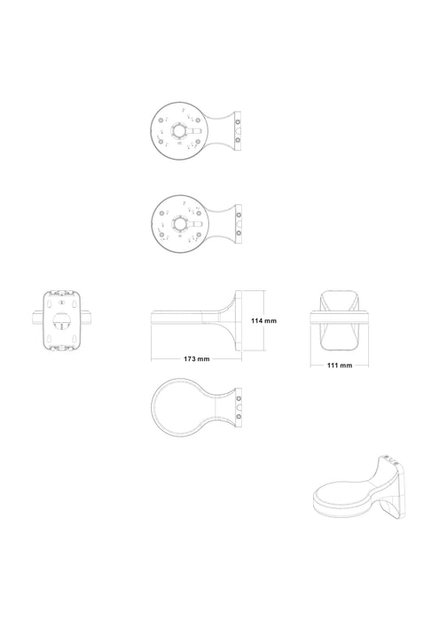 JB-173-01 Security Camera Mounting Bracket for Turret & Bullet Cameras