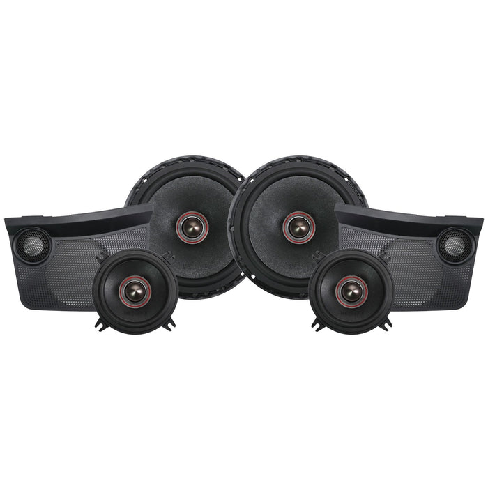 MB Quart BS1-316 6.5 + 4 Inch Ford Bronco Tuned Front Dash 3-Way Component Speakers Upgrade