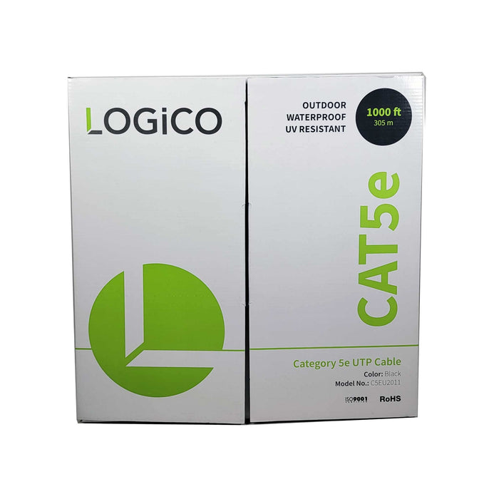 Cat5e 1000ft Unshielded Ethernet Network Cable CCA Outdoor Direct Burial UTP 350Mhz 24AWG