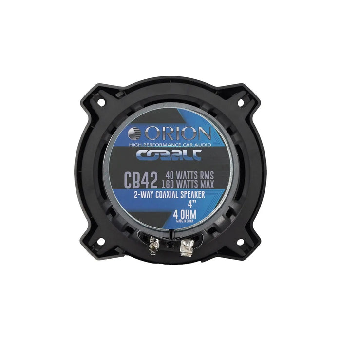 Orion CB42 Cobalt 4-inch Car Audio 2-Way 4 Ohms 160 Watts Coaxial Speakers - Pair