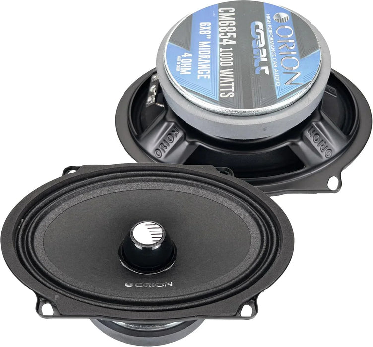 Orion CM6854 Pro Audio Cobalt High Efficiency 5x7/6x8" Midrange Bullet Speaker 1000 Watts Max Power 4 Ohm Car Audio (Pair)