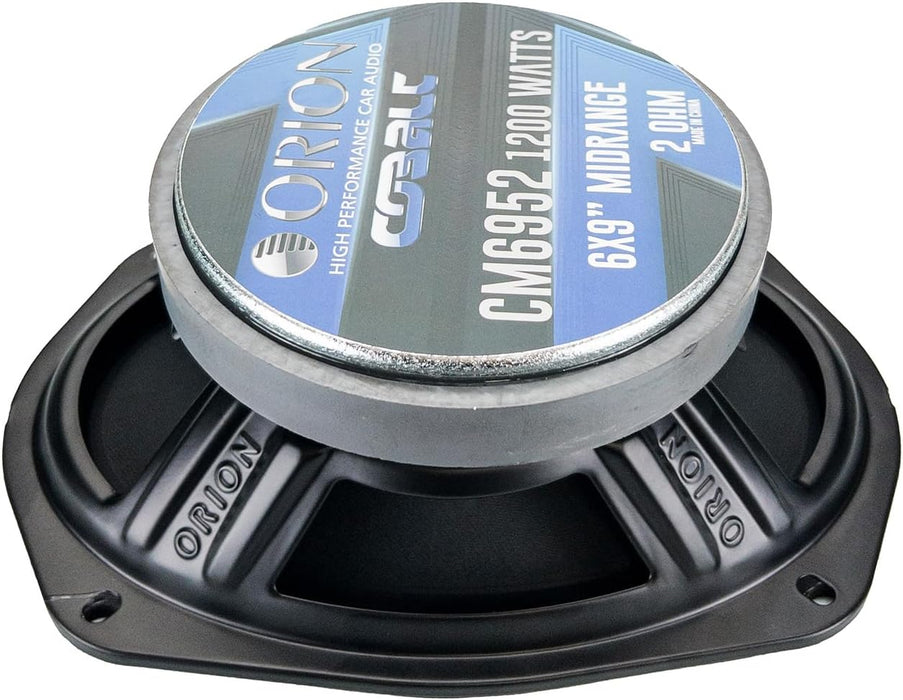 Orion CM6952 Pro Audio Cobalt 6x9" Midrange Bullet Speakers 1200 Watts Max Power 2 Ohm Car Audio (Pair)